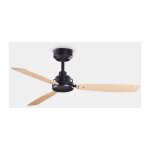Leds - c4 - leds c4 xaloc 1000mm ventilateur de plafond 3 pales 100 cm noir mtallis, bois clair