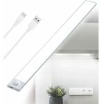 Led cuisine sous meuble rechargeable usb, 2500mah 40cm dimmable lampe placard detecteur de mouvement ...