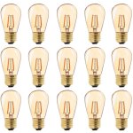 Aougo - led e27 vintage ampoule, st45 faciles � 1w=10w ampoules � incandescence, super blanc chaud 2200 ...