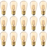 Led e27 vintage ampoule, st45 faciles � 1w = 10w ampoules � incandescence, super blanc chaud 2200 k e27 ...