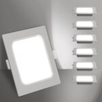 Aougo - led encastrable, 6w équivalent à 72w, 6500k lumière blanche froide, blanc, spot led interieur ... Aougo - led encastrable, 6w équivalent à 72w, 6500k lumière blanche froide, blanc, spot led interieur ...