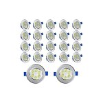 Naizy - led encastrables plat 3w 230v luminaire spot plafond encastr� aluminium mini - 20x3w, blanc froid ...