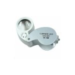 Led jewellers loupe 10 x 25mm verre bijoux magnifier hallmark eye or - blanc -