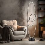 Led lampadaire noir lampe sur pied alu lampe design cct lampe de salon debout, fonction m�moire, 39w ...