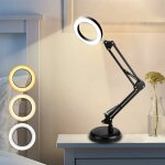 Led lampe de bureau articule  bras flexible intensit / temprature rglable, lampe de chevet d'architecte ...