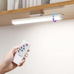 Led lampe dimmable de placard 34cm avec t�l�commande, applique murale tactile et rechargeable, lumi�re ...