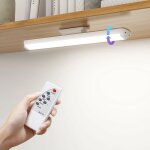 Led lampe dimmable de placard 34cm avec tlcommande, applique murale tactile et rechargeable, lumire ...