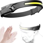 Led lampe frontale 230 degres, cob + xpe 5 modèles, frontal à capteur, etanches usb rechargeables, pour ... Led lampe frontale 230 degres, cob + xpe 5 modèles, frontal à capteur, etanches usb rechargeables, pour ...