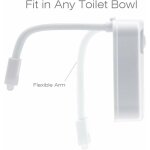 Led lampe de toilette veilleuse, conomie d'nergie, 8 changement de couleurs, pir dtecteur de mouvement ...