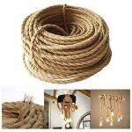 Led lighting 10m fil �lectrique corde, 2 c?urs linge de c�ble d'�clairage de corde vintage fil de cuivre ...