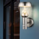 Led lumière extérieure façade mur spot jardin inox capteur verre lampe terrasse Led lumière extérieure façade mur spot jardin inox capteur verre lampe terrasse