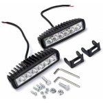 Led phare 12v 24v, 2pcs 18w 16cm projecteur spot phare de travail longue portee led phare led motovoiture ...