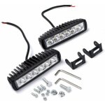 Led phare 12v 24v, 2pcs 18w 16cm projecteur spot phare de travail longue portee led phare led motovoiture ...