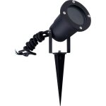 Led projecteur extrieur  piquer aluminium noir ip65 raccord gu10 spot lumire jardin tanche angle ...
