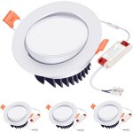 Led spot encastrable 12w blanc chaud 3000k �clairage encastr� 40� orientable led plafonnier spot encastr� ...