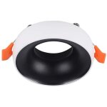 Support de spot encastr led rond v - tac gu10 avec rflecteur noir et support inclin