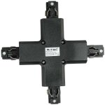 Led track light accessoires connecteur de rail 4x ip20 noir