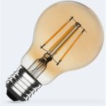 Ampoule led filament e27 6w 600 lm a60 gold no flicker 2700k blanc chaud