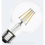 Efectoled - ampoule led filament e27 6w 720 lm dimmable g80 no flicker 2700k blanc chaud Efectoled - ampoule led filament e27 6w 720 lm dimmable g80 no flicker 2700k blanc chaud