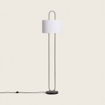 Efectoled - lampadaire mtal et tissu duque blanc