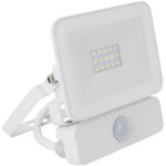 Projecteur led slim crystal 120lm / w 10w ip65 avec dtecteur de prsence pir 4500k blanc neutre