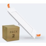 Efectoled - dalle led 9w carre extra - plate coupe 135x135 mm pack 2 units 4000k blanc neutre