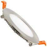 Ledkia - dalle led 6w ronde extra - plate coupe ø 110 mm argentée 5000k blanc froid Ledkia - dalle led 6w ronde extra - plate coupe ø 110 mm argentée 5000k blanc froid
