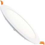Dalle led 18w ronde extra - plate coupe  205 mm 5000k blanc froid