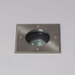 Spot extérieur carré inox encastrable au sol pour gu10 argenté Spot extérieur carré inox encastrable au sol pour gu10 argenté