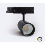 Spot led sur rail triphasé 40w carlo cct noir (2700k - 3000k - 4000k) sélectionnable Spot led sur rail triphasé 40w carlo cct noir (2700k - 3000k - 4000k) sélectionnable