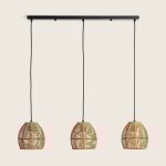 Efectoled - suspension papier tressé mahali 3 spots iluzzia naturel Efectoled - suspension papier tressé mahali 3 spots iluzzia naturel
