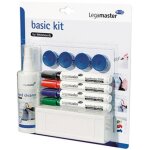 Basic kit for whiteboards 7 - 125100 marqueur tableau blanc noir, bleu, rouge, vert contient effaceur, ...