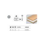 10 plaquettes r�versibles au carbure 20x12x1, 5mm 2 coupes - 35� - leman