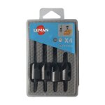 Coffret 4 mèches à bois helicoidales hss + fraisoirs - leman Coffret 4 mèches à bois helicoidales hss + fraisoirs - leman