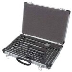Leman ? coffret 17 pcs forets et burins b�ton sds + ? longueur 110 � 260 mm ? diam�tres de 5 � 14 mm ...
