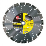 Leman ? disque diamant 230 mm ? segments pour asphalte et b�ton arm� ? al�sage 22, 23 mm ? coupe nette ...