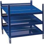 El�ment d'�tag�re logs 20 h520xl540xp390mm bleu ral 5022 avec perforation de la grille 3 fbd. logs - ...