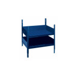 El�ment d'�tag�re logs 40 h520xl540xp390mm bleu ral 5022 avec �tag�re double logs - logs 40 ral 5022