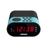 Radio - r�veil lenco cr - 07 bleu, radio fm, double alarme