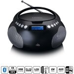 Lenco - radio portable cdmp3 avec usb et bluetooth noir