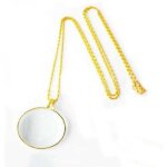 Lentille monocle loupe, collier de lentille optique, cha�ne de loupe suspendue, loupe cha�ne de bijoux, ...