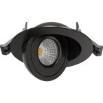 Solum - leo spot encastr� noir 8w, 690lm, cct 2700k / 3000k / 4000k, orientable 90�, rotatif 360� - s0160790d ...