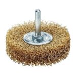 Lessmann � - brosse plate d 80 mm �paisseur de fil 0, 2 mm laiton 12 mm 15000 min - � vitesse de rotation ...