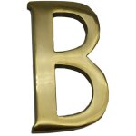 Lettre b en laiton poli edm fixation invisible 10cm.