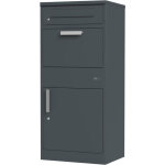 Axi - levi bo�te � colis en m�tal anthracite - 50, 6 x 38, 3 x 112 cm bo�te aux lettres pour colis avec ...