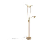 Lexus - led dimmable lampadaire avec lampe de lecture variateur inclus - 1 lumi�re - h 1800 mm - bronze ...