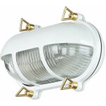 Licht - erlebnisse - applique murale ext�rieure laiton blanc verre massif ip64 e27 w : 21 cm maritime ...
