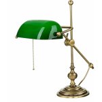 Lampe de banquier réglable laiton véritable verre e27 h : 47 cm lampe de bureau Lampe de banquier réglable laiton véritable verre e27 h : 47 cm lampe de bureau