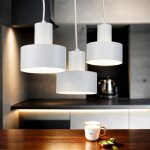 Licht - erlebnisse - lampe suspendue 3 flammes table � manger blanc e27 m�tal r�tro