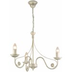 Lustre d'int�rieur blanc shabby chic au design de chandelier en style campagnard � 3 lumi�res 3xe14 - ...